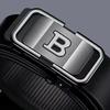 Men's Lightweight Alloy Automatic Buckle Belt - Simple Style for Business and Casual Wear