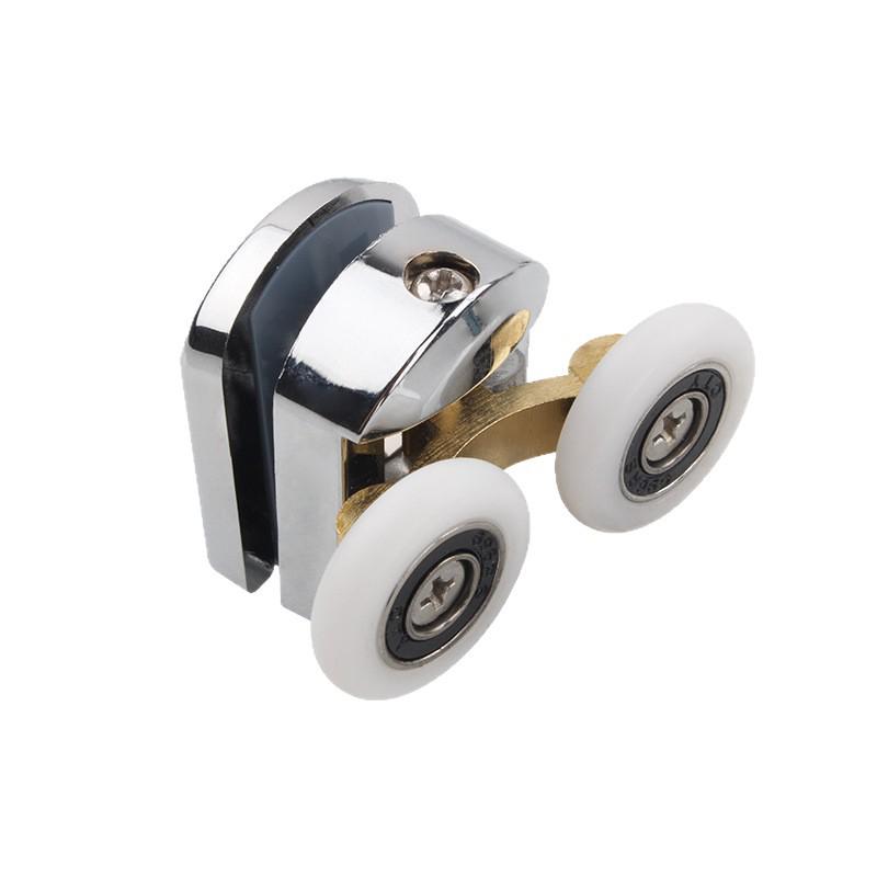 Vintage Round Arc Sliding Glass Door Roller for Shower Rooms - Push-Pull Hanger Wheel