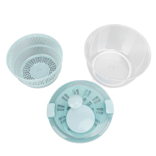 5L Manual Vegetable Washer Spinner, Large Lettuce Dryer, Mixer for Vegetables, Herbs, Berries, and Fruits, with Non-Slip Base