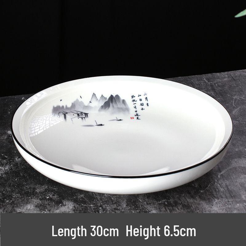 Jinmeili 12-inch Ceramic Soup Plate