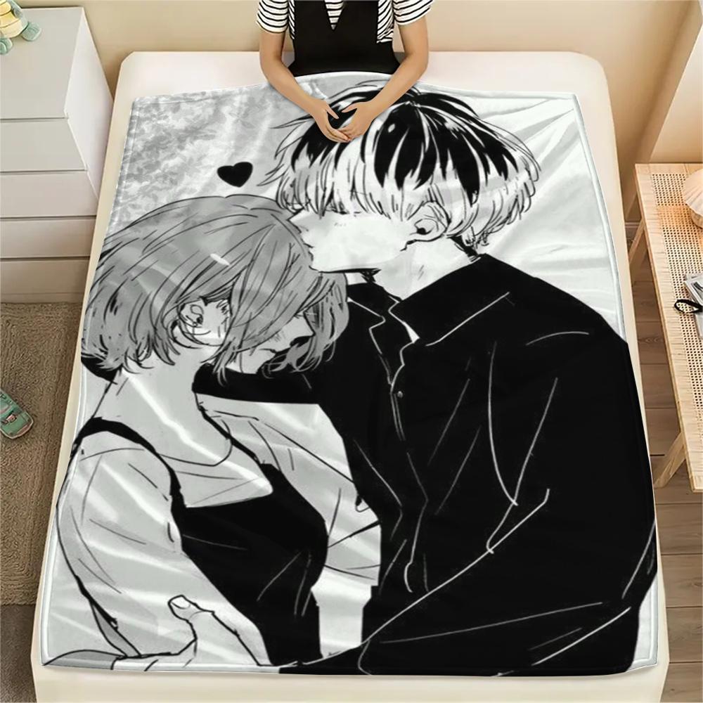 

1Pc Tokyo Ghoul Print Flannel Blanket, High quality Comfortable for All Seasons, Home Decor, Warmth and Comfort, Perfect for Christmas Gifts 80cm x 120cm