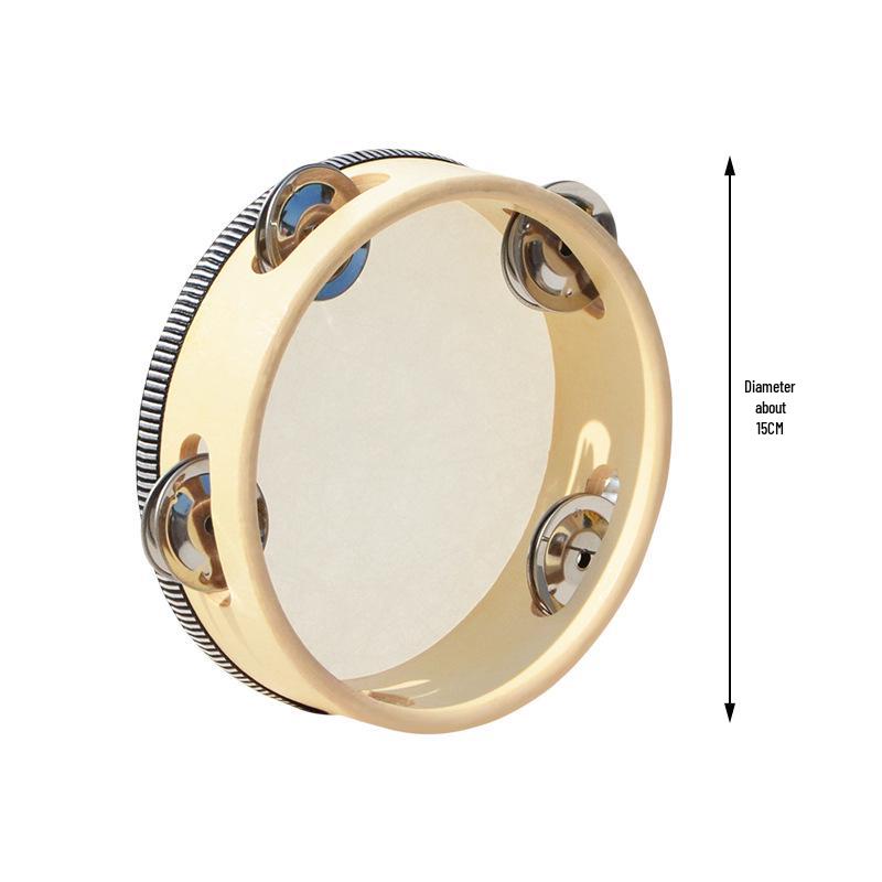 Children's Orff Percussion Instruments: Triangle, Castanets, Maracas, Tambourine, Wood Block, Cymbals