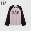 GAP Women's Colorblock Raglan Sleeve Long Sleeve T-shirt