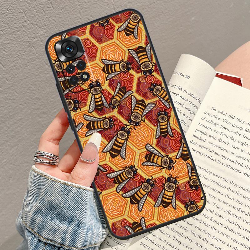 Honeycomb Honey Bee Phone Case For Xiaomi Redmi Note 14 13 12 9 10 11 15 Pro Plus 13C 10C 12C 14C 15C Cover