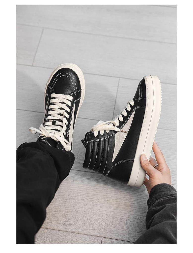 Autumn 2025 Men's Trendy High-Top Sneakers: Versatile Outdoor Fashion Shoes