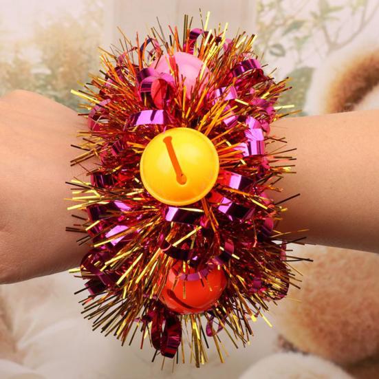 Dětské taneční zápěstí Květinový zvonek Srdce Flitry Dekor Jasné barvy Náramek na zapínání na přezku Dětské oblečení na párty příslušenství