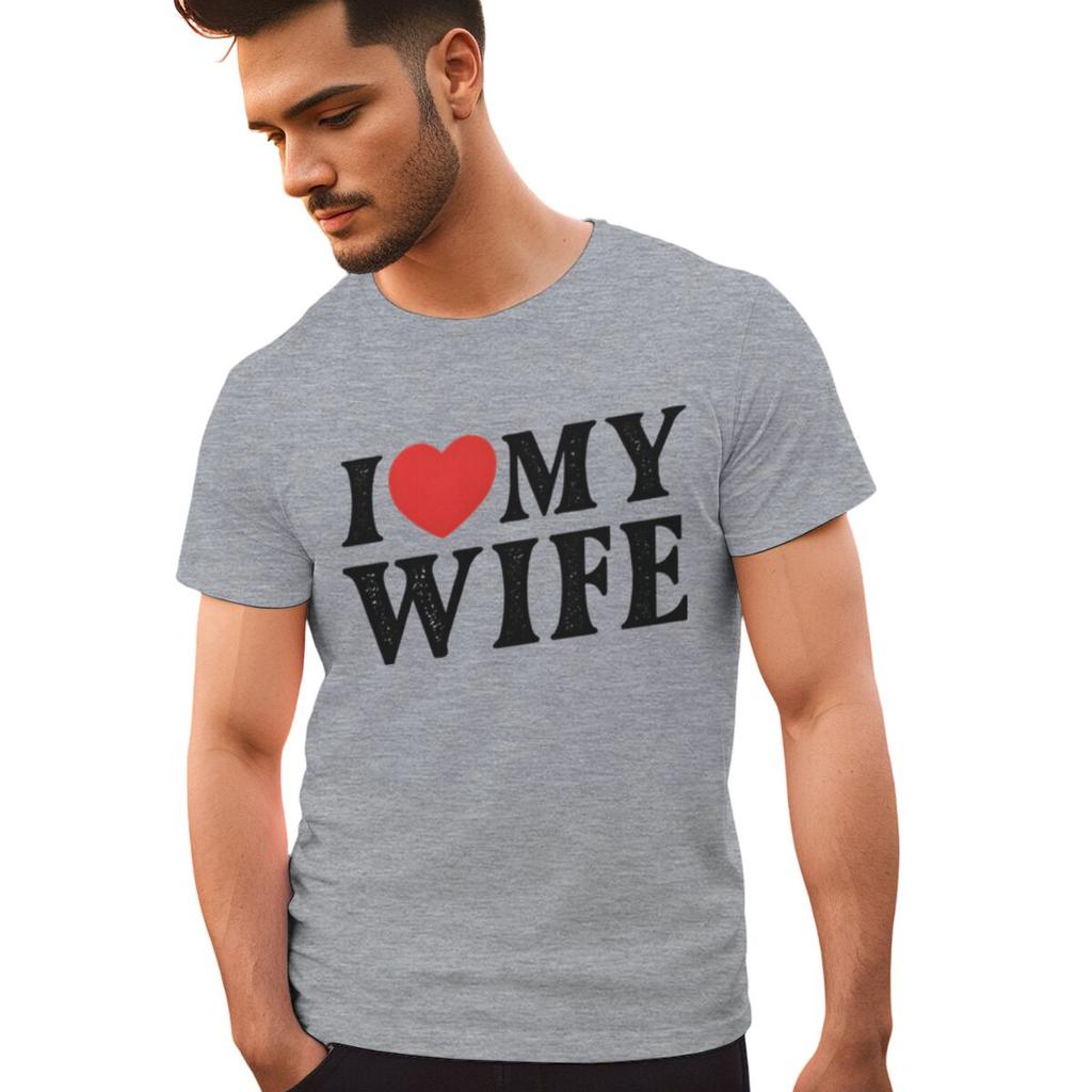 I Love My WifeI Love Hubby Print Couple T Shirt Men Women Valentines Day Gifts Tshirts Fun Short Sleeve LoversMatching Tshirt