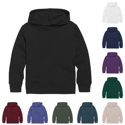 Boys Casual Fashion Long Sleeve Hooded Solid Color Sweatshirt