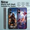 Garena Free Fire Phone Case For Redmi Note 14 13 12 11 Pro Plus S 5G 14C A3 Soft Black Phone Cover
