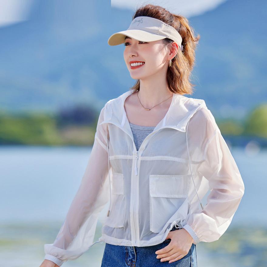 

Cool sunscreen clothes women s summer new fashionable and beautiful small loose short sunscreen clothes jacket M білий