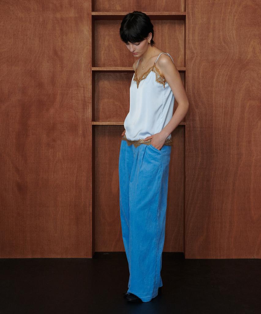 MELLY&ROSE Melly Lace Satin Top (319952)_Blue