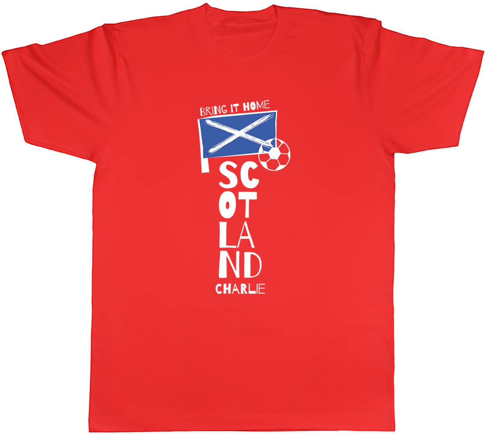 Personalised Scotland Football Unisexs TShirt Bring Home Soccer Fan Supporter Tee S