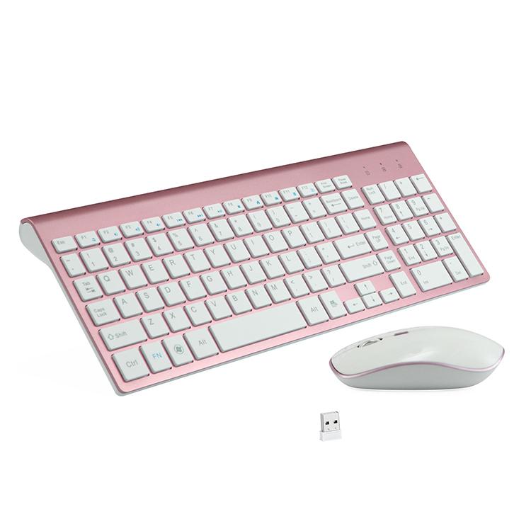 Simple Design Thin 2.4g Wireless Keyboard and Mouse Combo for All-one-one Computer