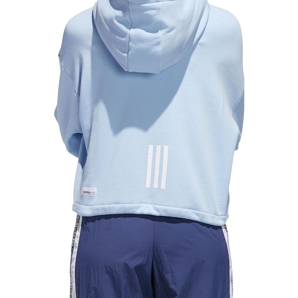 Adidas Neo Hooded Sports Vintage Sweatshirt Women Sweatshirt Blue GL6067