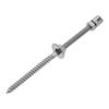 1PC Stainless Steel Cross Clamp Wire Rope Anchor Screw Garden Trellis Wall Grid Fixing Fixture Vine Anchor Plant Support Metal