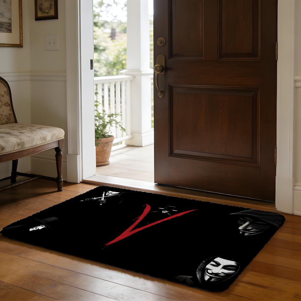 VVenoms Black Metal Band Floor Mat Soft Flannel Absorbent Mat Non-Slip Rug Home Bedroom Bathroom