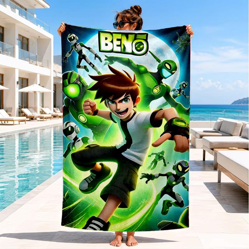 Superhero Cityscape Adventure Beach Towel, Super Soft Microfiber, Perfect Gift for Her/Him, Birthday, for Pool, Beach, Travel, Decor Beach Party