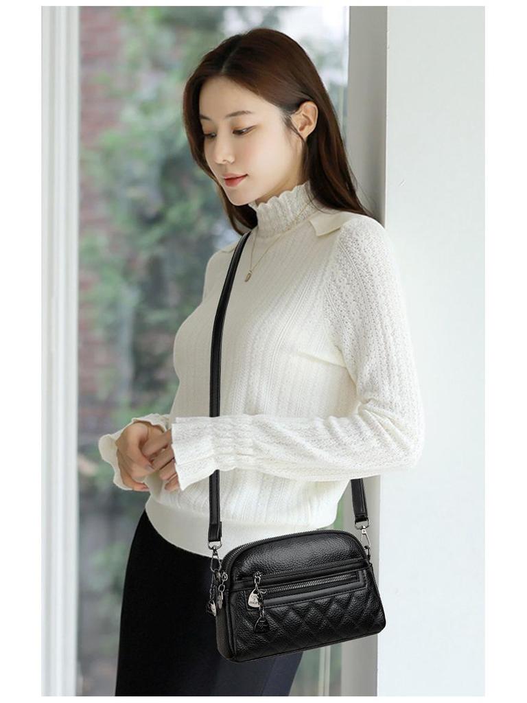2025 Fashion Diamond Lattice Women's Crossbody Bag: Trendy, High-End Casual Shoulder & Phone Bag