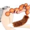 Huge 9 Ball Anal Plug Tail Sex Toys For Men Women Anal Dilator Soft Butt Plug with Tail Anal Beads Sex Party Erotic Toy Butplug