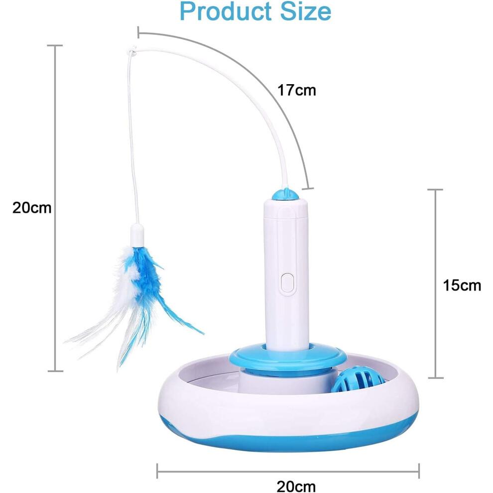Interactive Cat Toy, Smart Cat Toy With Rolling Balls And Feather Toy For Mental Stimulation, Expandable And Foldable, Oxford Cloth And High Density P