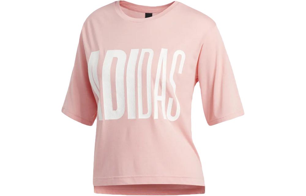 Adidas T Shirts Women s Pink Crew Neck Moderate FM1655 L
