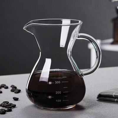 Glas-Pour-Over-Kaffeekanne mit Griff