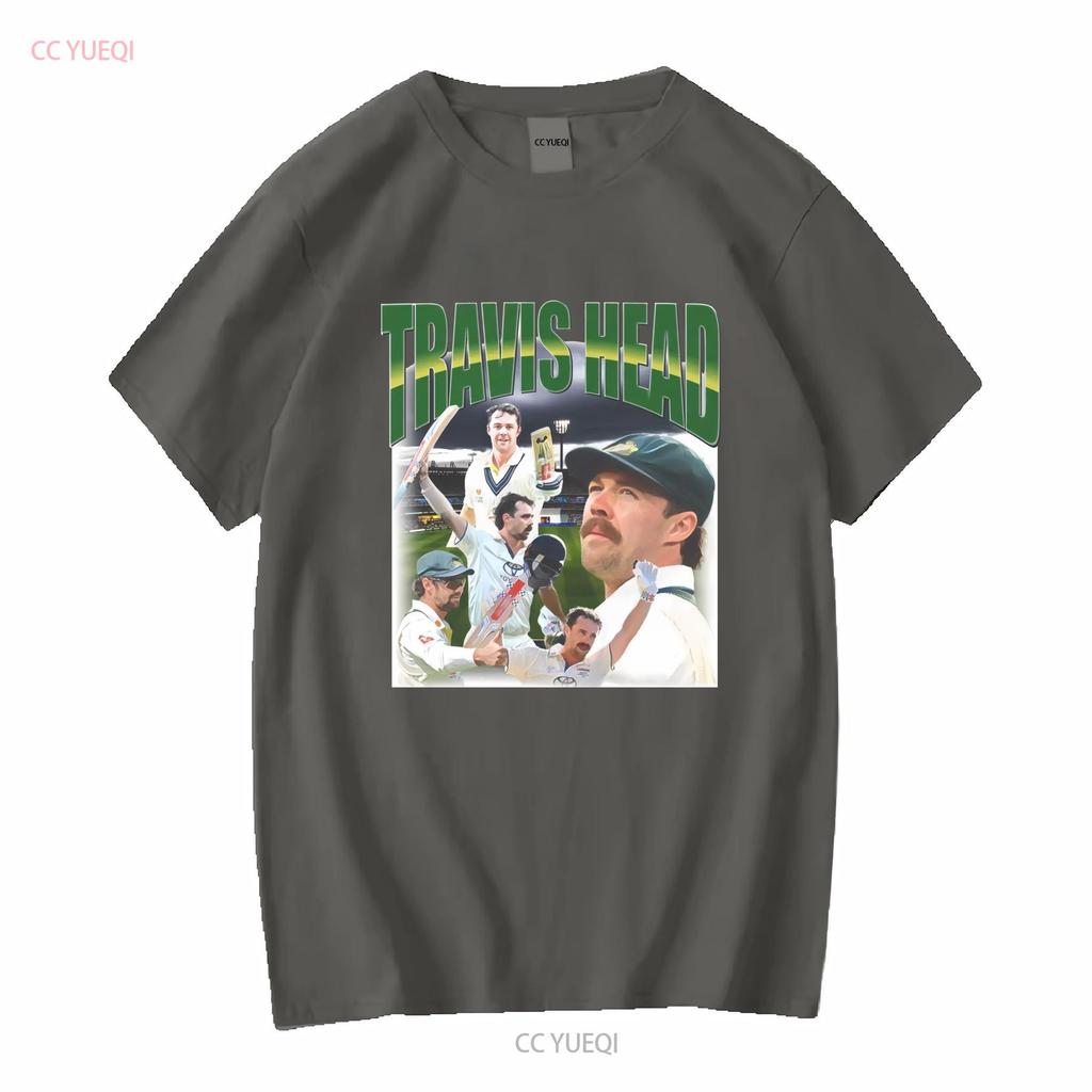 Travis Head Australian Cricket T Shirt Long or Short Sleeves Vintage Washed Comfortable Stretched Soft Casual Versatile