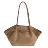 Vintage European and American suede tote bag women's new high-end commuting large-capacity underarm shoulder bag