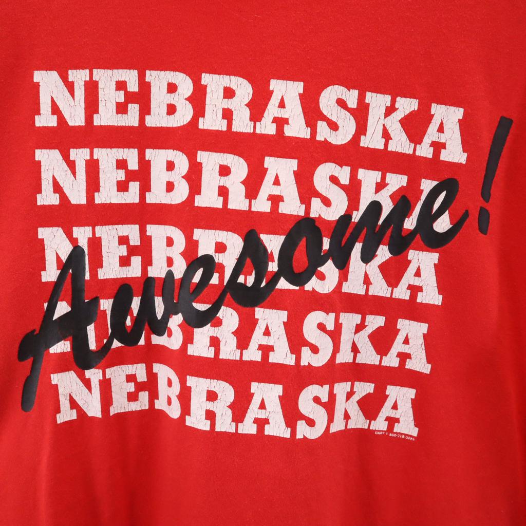 HANES 80s 90s Made In USA Old NEBRASKA Short Sleeve T-shirt Single Stitch Men's Used