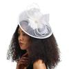 Fascinator Floreale con Velo in Rete Cappello Parrucca Fascinator Fascia per Capelli Fascinator in Sinamay Feste in Costume