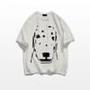 2025 Summer Women's Heavyweight Cotton Straight Shoulder Loose Half Sleeve T-Shirt