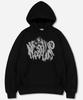 Spread Graffiti Logo Oversized Hoodie Black