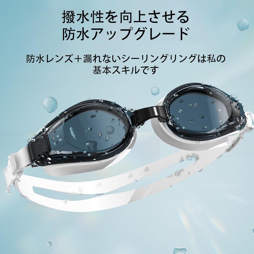 [RuiMi] Swim Goggles for Adults, Waterproof, Anti-Fog, 3D High Vision,