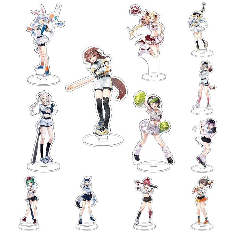 Stunning Hololive Anime Acrylic Stand Figure Ornament With Aqua Akai Shirakami Pekora Natsuiro Inugami Sakura