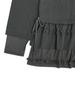 TUOMIO Frill Layered Long Sleeve [Charcoal]