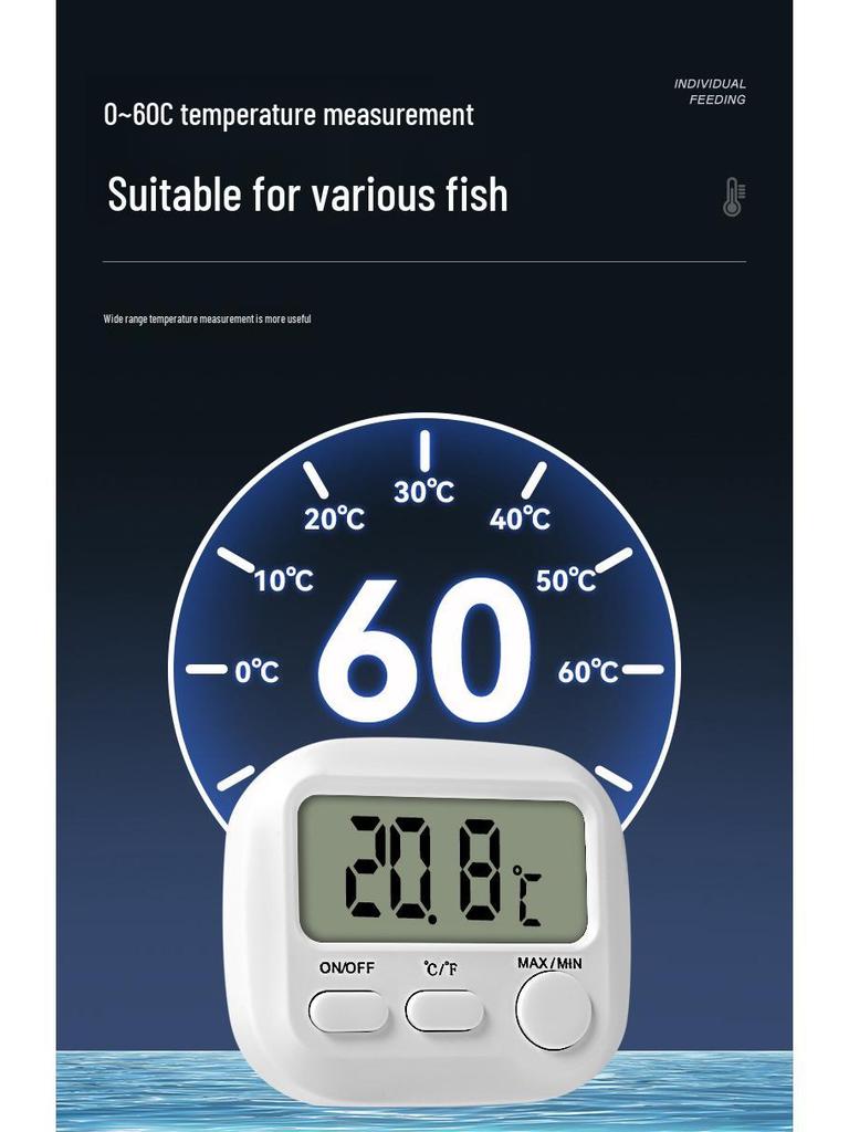 High-Precision Aquarium Thermometer for Fish and Turtle Tanks