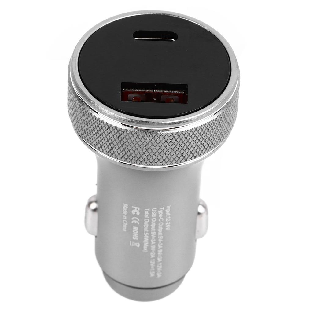 Car Charger Metal Digital Display Short Circuit Protection Fast Charging Cigar Lighter for Vehicle