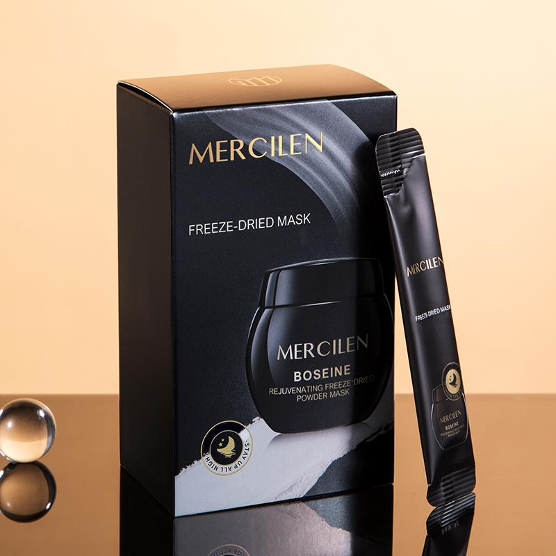 MERCILEN 20PCS Bosimain Frozen Dried Powder Mask Applying Sleep Mask Moisturizing Night -Time Frozen Film