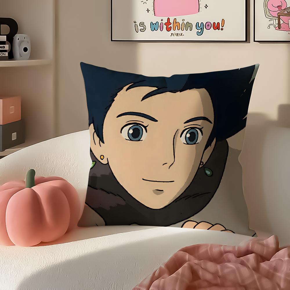 

Movie enchanting HHowls Moving Castle Cushion Cover Pillowcase Short Plush Invisible zipper Room Sofa Cushion Cover 30X30cm