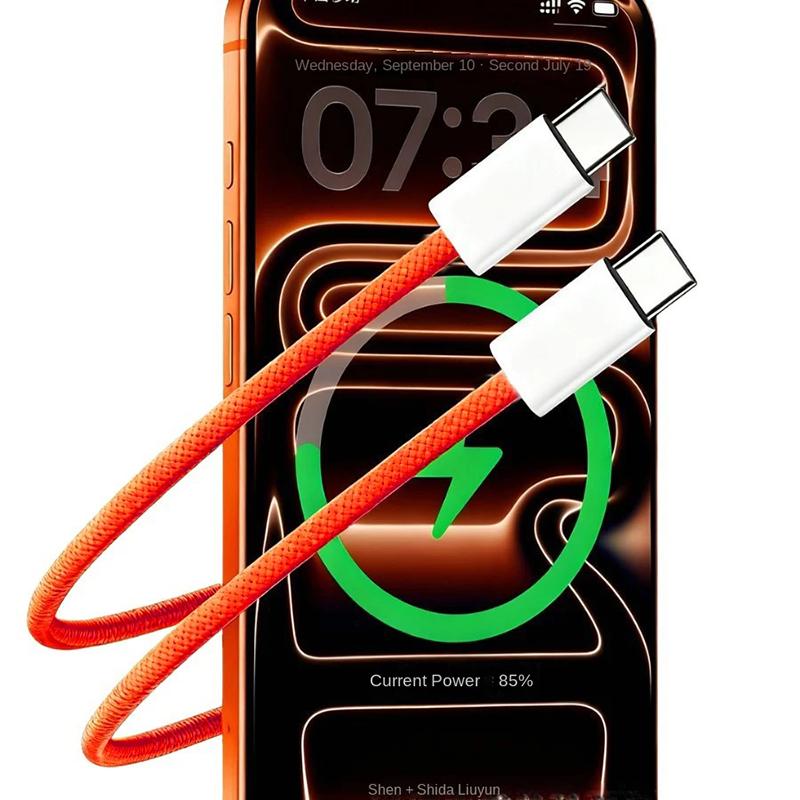 5Pcs 10Pcs USB C to Type C Color Cable Fast Charging For Apple Phone15 16 Huawei Xiaomi Samsung Type C Weaving Cable Accessories