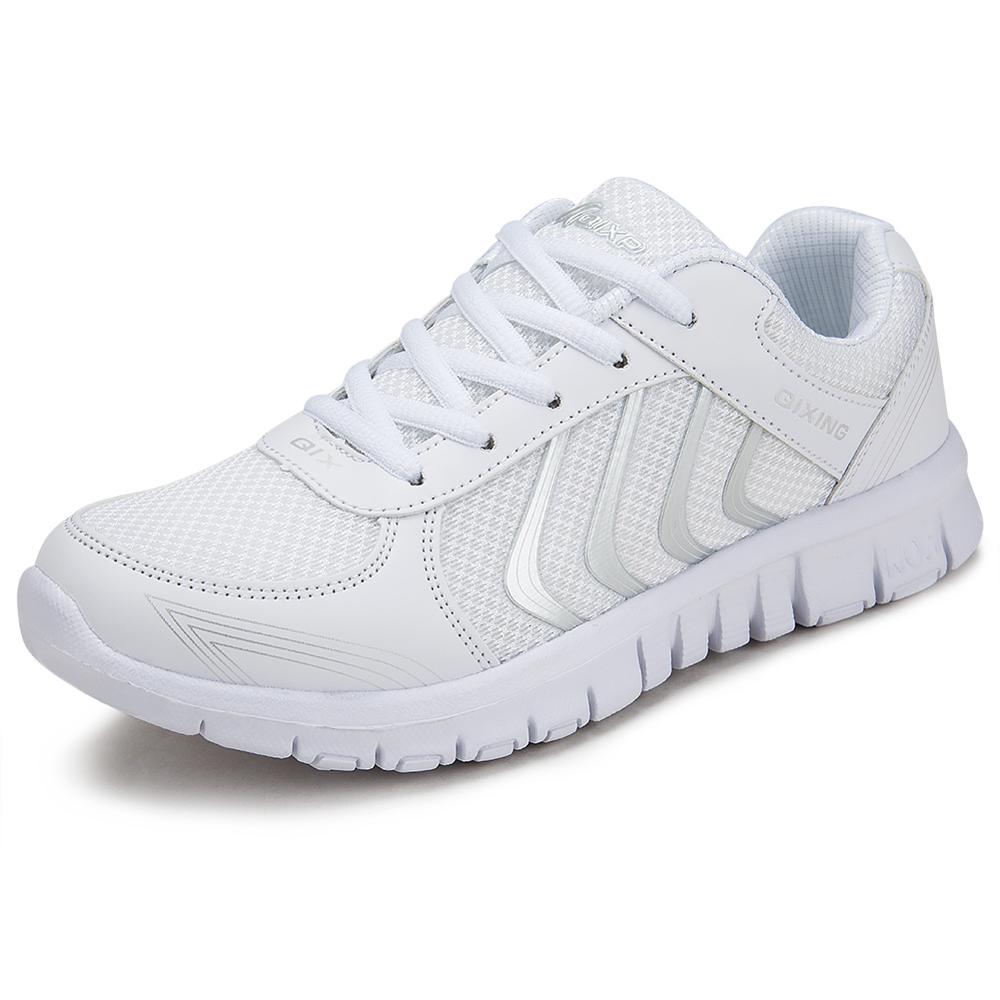 Chaussures pour femmes Maogu Automne 2024 Nouvelles Baskets confortables légères et respirantes en maille Chaussures pour femmes Baskets blanches Chaussures plates décontractées pour femmes Hommes