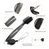 Key Chain Nylon Colourful Groove Cleaner Kit Golf Club Brush Cleaning Tool Hook To Bag