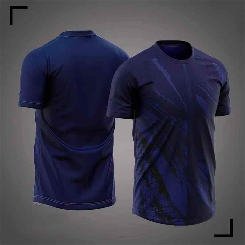 Simple Trendy Mens Sports T Shirts Summer Fashion Short Sleeve 3D Printed Gym T-shirts Loose Breathable Quick Dry Running Tees