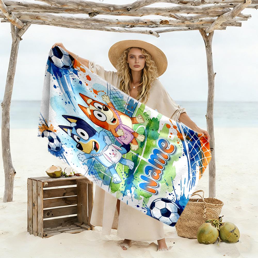 Halloween Night Adventure Personalized Text Beach Towel High Absorbency & Quick-Dry