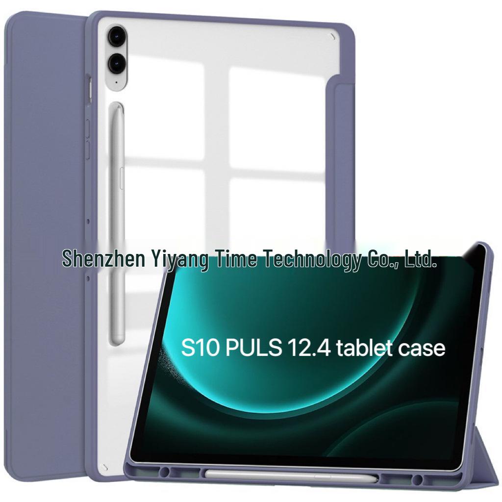 Capa Acrílica Tripla Dobrável Samsung Galaxy Tab S10+/S9 Plus/S9 FE+ para Uso Transfronteiriço