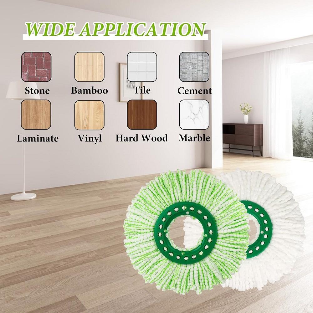 Mop Head Pad for Libman Tornado Spin Mop,Resuable Washable Microfiber Mop Refill for Hardwood Floor Cleaning
