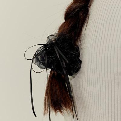 Murmur Mesh Ribbon Tie Hair Scrunch