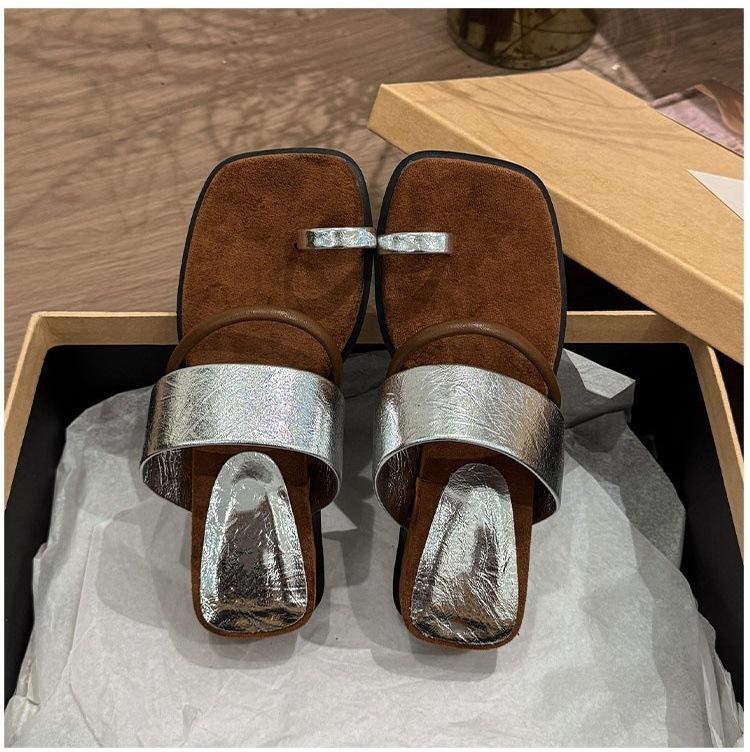 

Platform sandals women wear new open-toed cross sandals waterproof table muffin and vacation fairy shoes 40 серебряный