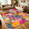 Modern Colorful Abstract Geometric Carpet for Living Room Large Rug Non-slip Soft Floor Mat Bedroom Decoration Home Customizable
