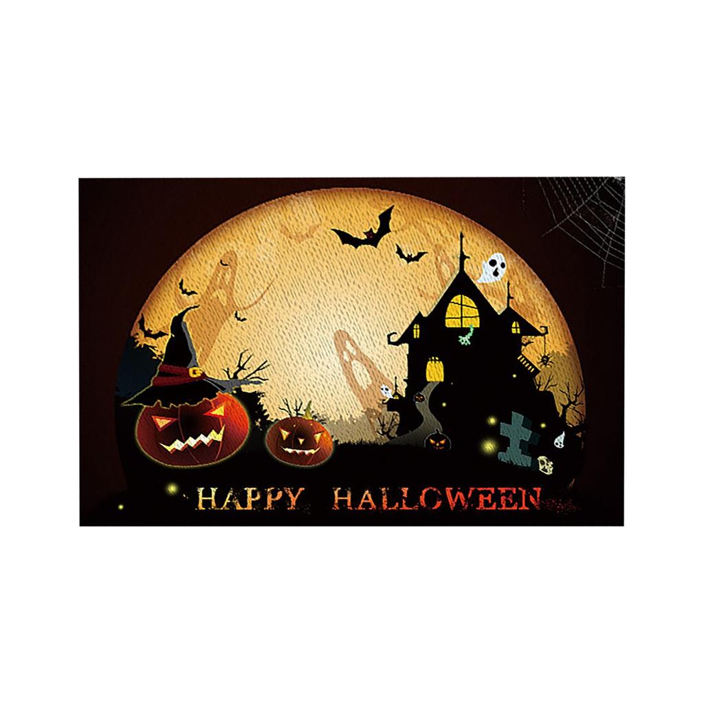 Duch, Kot, Halloween Meal Mat Zestaw 4, Sezonowy, Jesienny Mat Stołowy